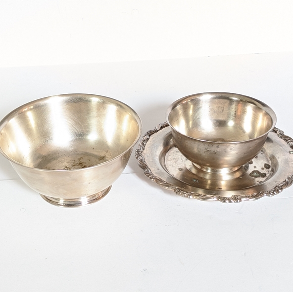 Paul Revere Reproduction Oneida Set Of 2 Bowls - Picture 4 of 5